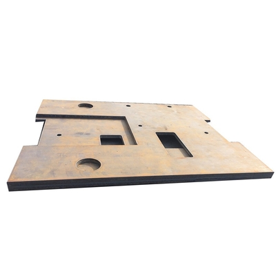 Placa con base metálica plana de encargo de la alta precisión del OEM que corta la llama Q235B del CNC