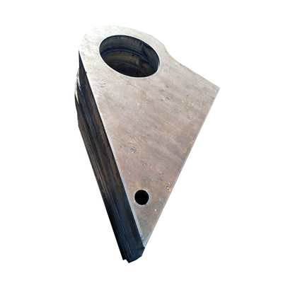 Placa con base metálica plana de encargo de la alta precisión del OEM que corta la llama Q235B del CNC